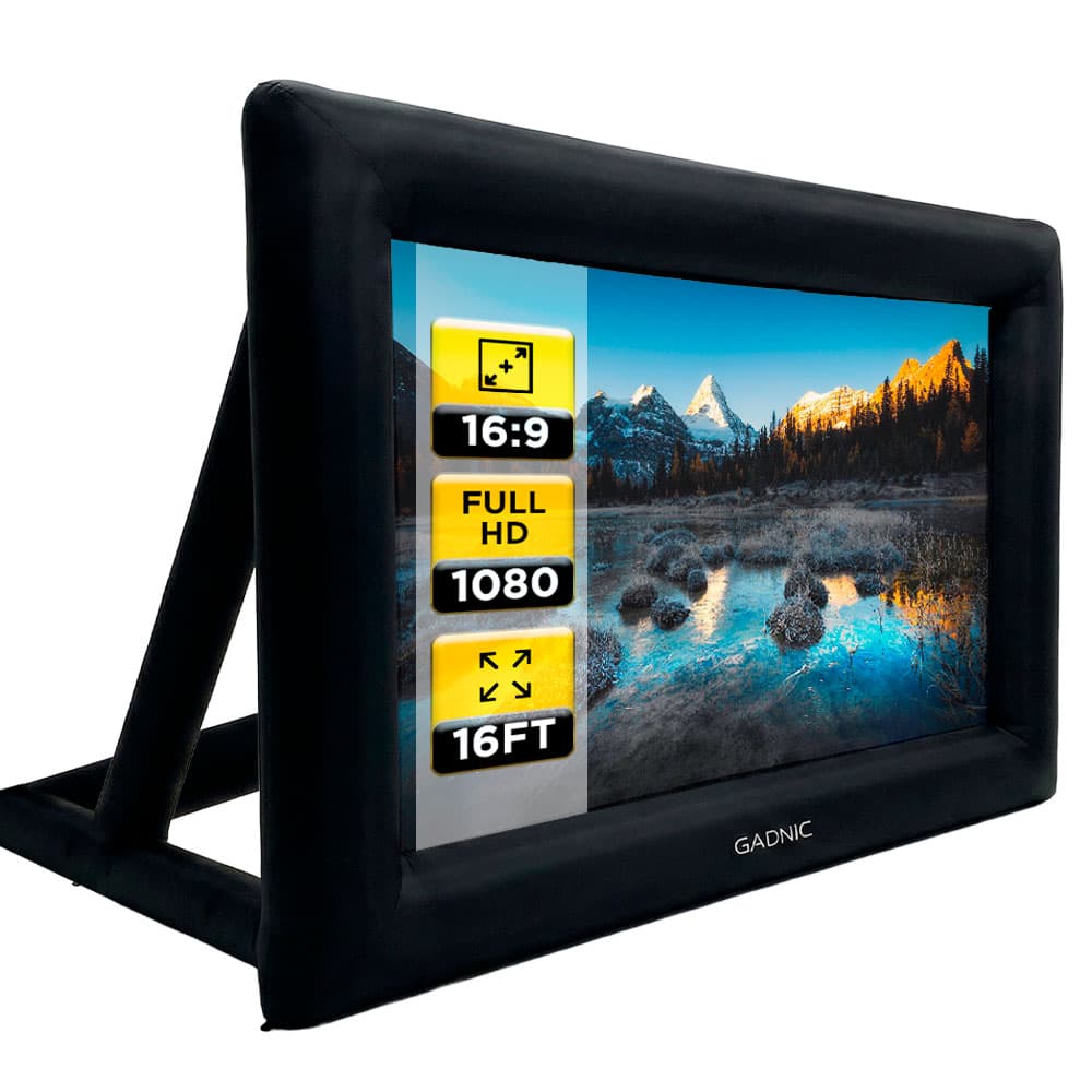 Pantalla Para Proyector Inflable GADNIC Exterior 16ft 169 290x155 Usado