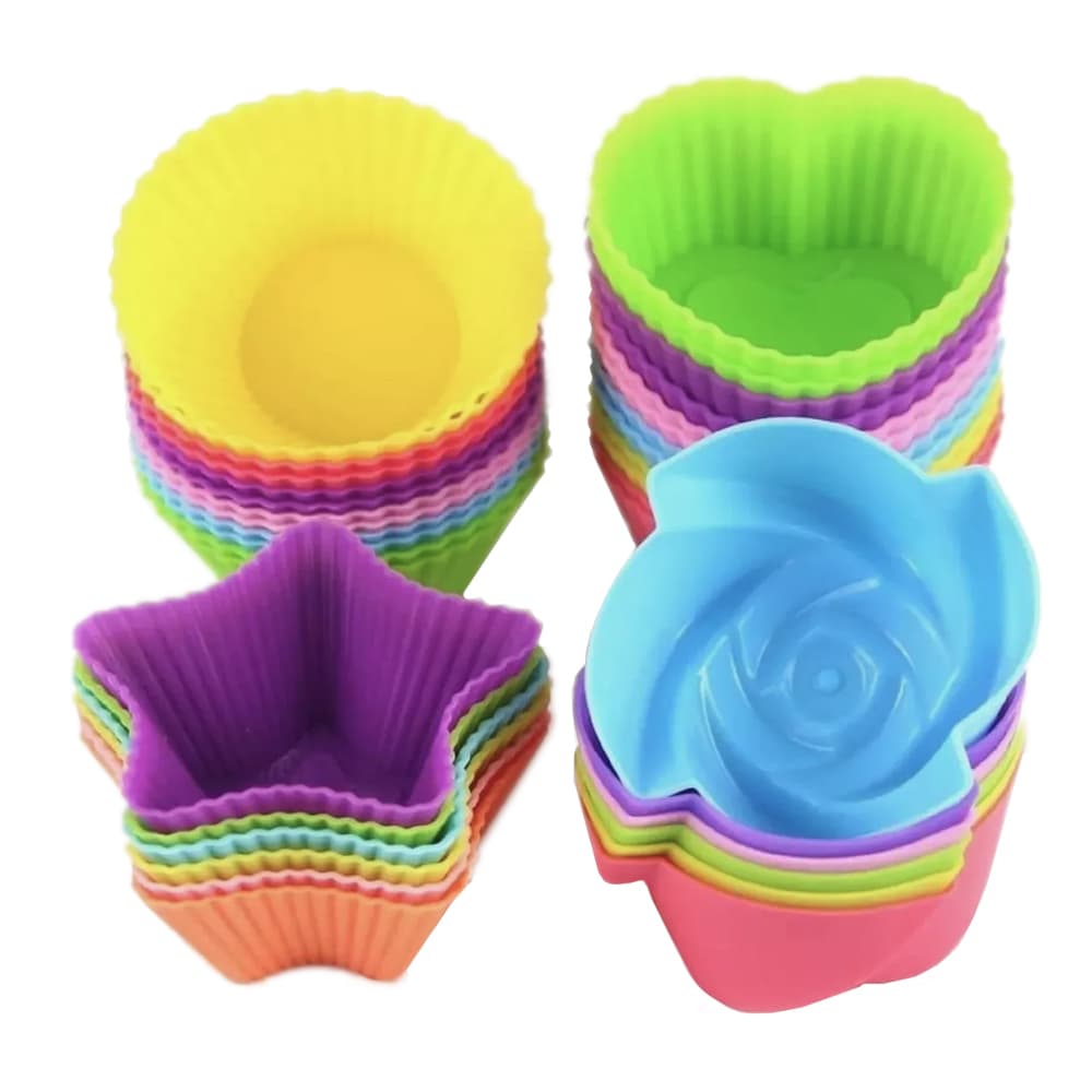 Moldes de Silicona Gelatinas Reposteria Capacillos Cupcakes x25 Unidades