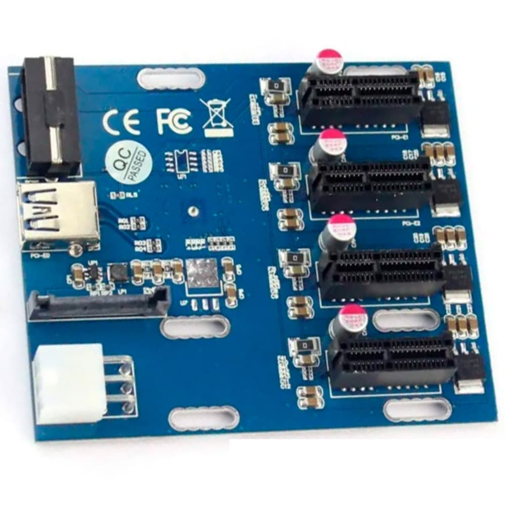 Placa Expansora Pcie-1 (1 A 4) Pcie-1 Multiplicador 5gb Real