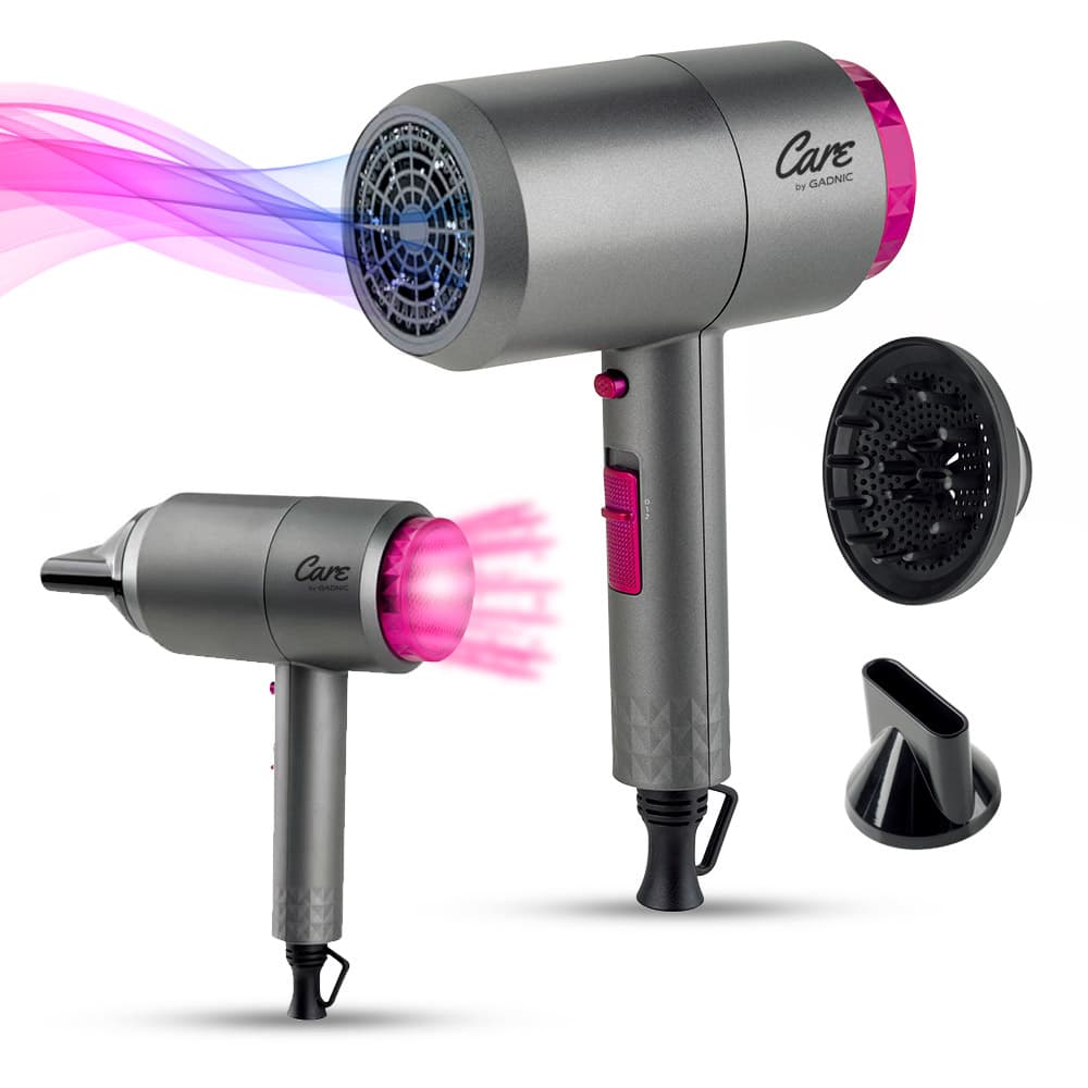 Secador de Pelo Iónico Compacto Power Pro Care by Gadnic 2200W Frio Calor Difusor Antifrizz Usado