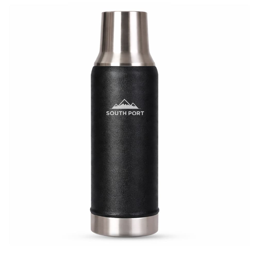 Termo South Port By Gadnic 800 ml Pico Cebador Tapa Multifunción Mate Doble Capa De Acero Inoxidable Conservación Térmica