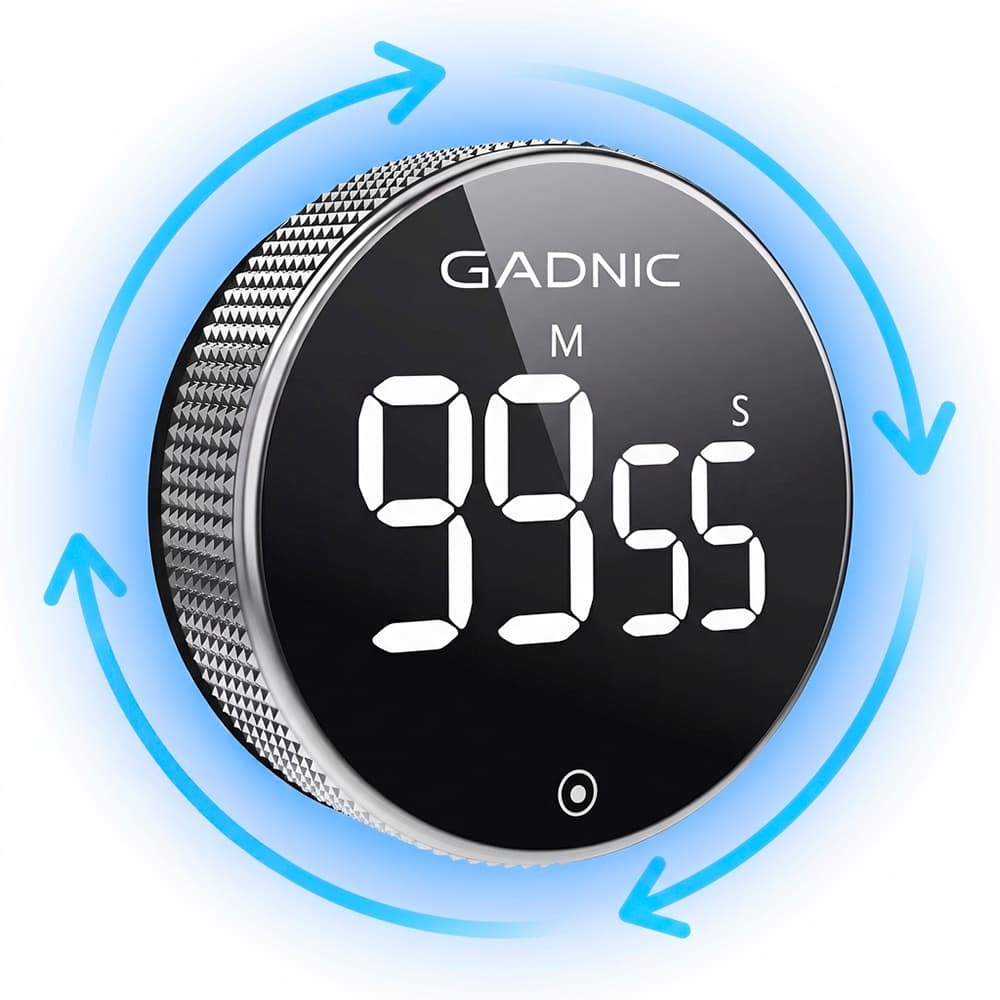 Temporizador Digital Gadnic Pantalla LED Cronometro Cuenta Regresiva Magnetico 3 Niveles De Volumen Hasta 99 Minutos