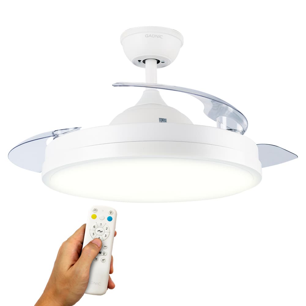 Ventilador de Techo ClimaLed Gadnic 3 Aspas Retractiles Usado
