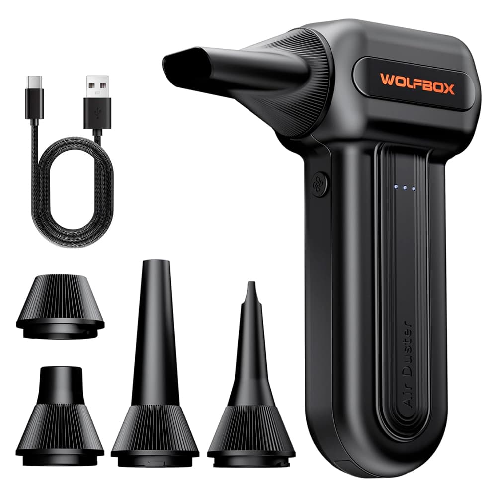 Soplador Eléctrico Wolfbox MF60 Aire Comprimido Inalámbrico Recargable Portátil